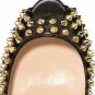 cool knight black patent leather with golden rivets high heel shoes