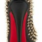 cool knight black patent leather with golden rivets high heel shoes