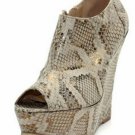 2012sexy fashion serpentinite leather high platform summer high heel shoes