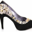 2012 new black diamond Genuine Leather shoes for romantic lady/special design high heel shoes