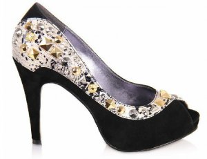 2012 new black diamond Genuine Leather shoes for romantic lady/special design high heel shoes