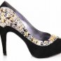 2012 new black diamond Genuine Leather shoes for romantic lady/special design high heel shoes