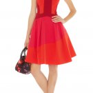 grace fashion red sleeveless cocktail bandage dress
