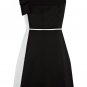 latest tight fashion top quality bandage dress/classic black with white knee height dress