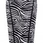special top design black clothes &black with white wavy  knee height sleeveless bandage dress