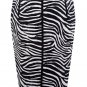 special top design black clothes &black with white wavy  knee height sleeveless bandage dress