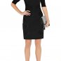 popular black with shiny diamond round collar knee height bandage dress