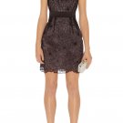 thin special flower grey round collar knee height bandage dress