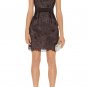 thin special flower grey round collar knee height bandage dress