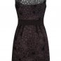 thin special flower grey round collar knee height bandage dress