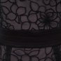 thin special flower grey round collar knee height bandage dress