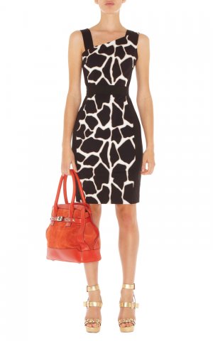 unique serpentinite fine quality with sideling belt knee height bandage dress