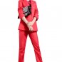 attractive water melon red suit/tight style/top design/high quality clothes