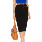 fair ladies' working suit/wrap dress with navy blue silk top quality dress