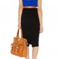 fair ladies' working suit/wrap dress with navy blue silk top quality dress