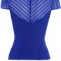 fair ladies' working suit/wrap dress with navy blue silk top quality dress