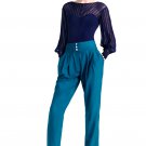sexy ladies' career dress/ dark purple with popular cropped jeans/latest hot on sale clothes