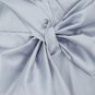 ladies' bandage dress/soft silver attractive pleated flower style with V-neck dress