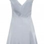 ladies' bandage dress/soft silver attractive pleated flower style with V-neck dress