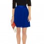 stunning royal blue pleated soft graceful overskirt / knee height bandage dress