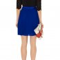 stunning royal blue pleated soft graceful overskirt / knee height bandage dress