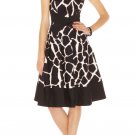 graceful black with white color & party and evening knee height bandage dress