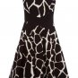 graceful black with white color & party and evening knee height bandage dress