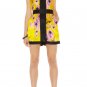latest style beautiful yellow flower with long sleeve  casual dress