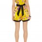 latest style beautiful yellow flower with long sleeve  casual dress