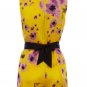 latest style beautiful yellow flower with long sleeve  casual dress
