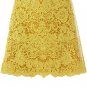 royal golden lace flower cut-outs knee height wrap stunning dress
