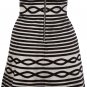 special white with black stripped and fish pattern evening bandage dress