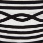 special white with black stripped and fish pattern evening bandage dress