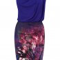 special wrap dress/blue pleated coat with exotic peacock color bandage dress