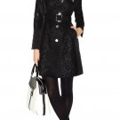 hot on sale fashion black lace flower beautiful knee height spring evening dress