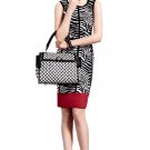 unique design white&black wavy pattern with red bottom and sexy red belt bandage dress