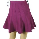 awesome claret swing-skirted slip/knee height evening&party bandage dress