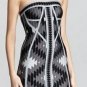 2012sexy bandage dress/white and black special geometric bandage dress