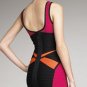 sexy ladies' evening special design red with black sleeveless bandage dress