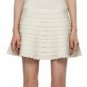 sexy latest pure white off-shoulder beautiful lamination with sawtooth bottom bandage dress