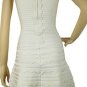 sexy latest pure white off-shoulder beautiful lamination with sawtooth bottom bandage dress