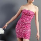 sexy hot on sell off-the shoulder special geometric pattern bandage dress