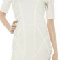 famous design wrap dress/ white evening dress/special side design bandage dress