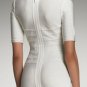 famous design wrap dress/ white evening dress/special side design bandage dress