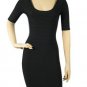 famous hot on sell black career&casual round neckline &half sleeve bandage dress