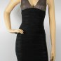 latest top design black with grey sexy v-neck thigh height bandage dress