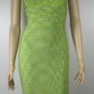 grass green linen sexy baldric flattering bandage dress