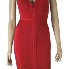 latest wedding bandage dress/pleated strap &hot red&sleeveless bandage dress