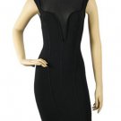 evening&party bandage dress/black silk&lace chest bandage dress