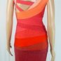 red ombre banded beauty/thigh height bandage dress
